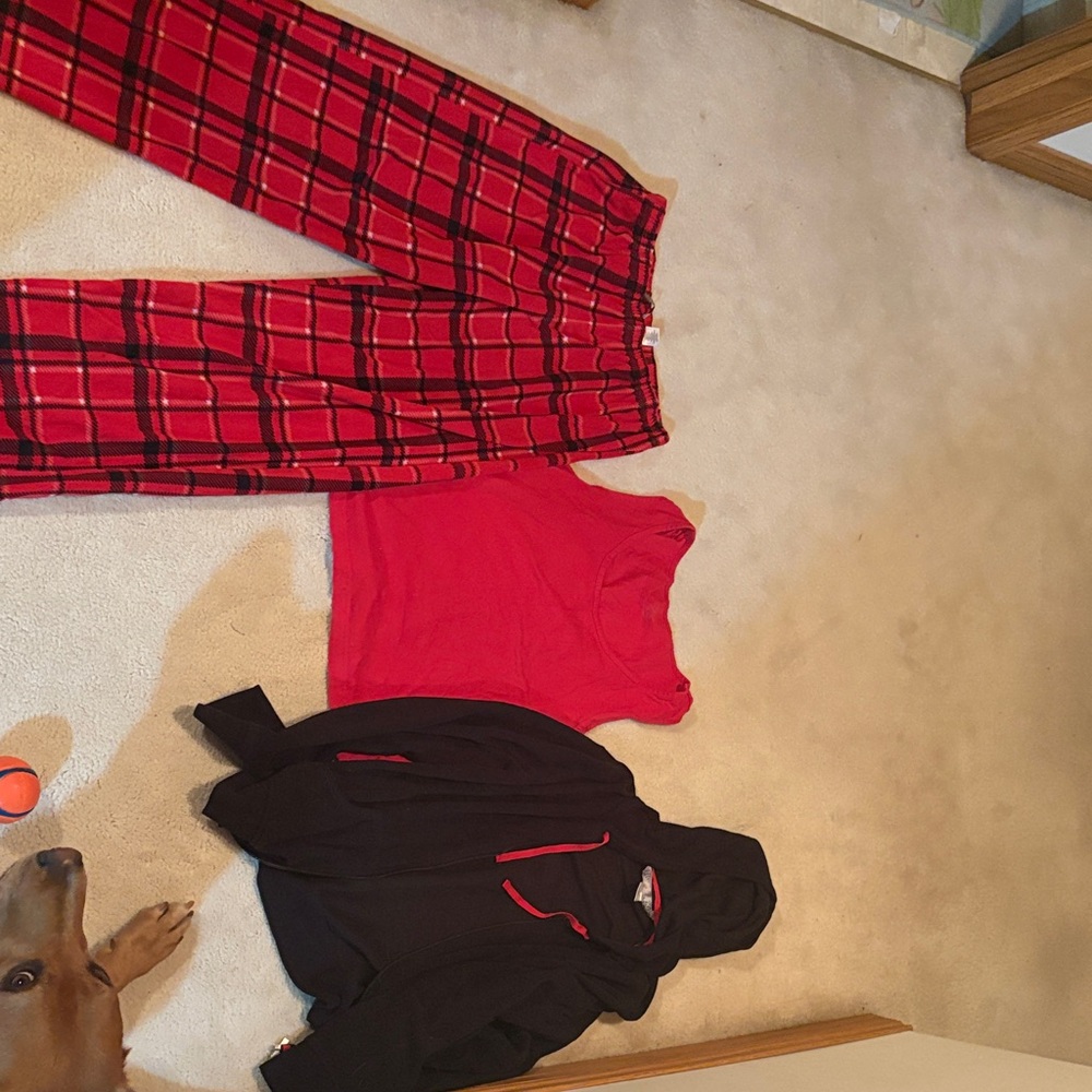 Jasmine Red and Black Plaid Pajama Set